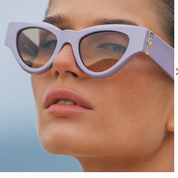 LES SPECS FANPLASTICO Cat Eye Orchid Lavender Women’s Sunglasses BRAND NEW - Picture 4 of 11